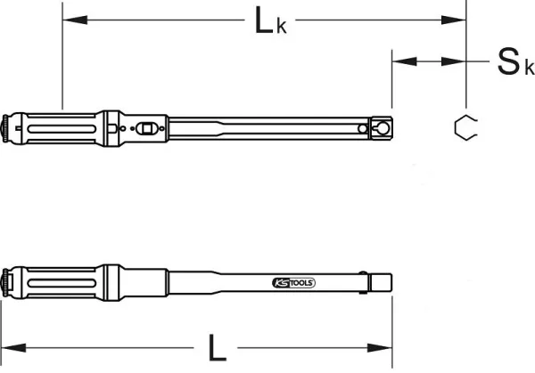 Chiave dinamometrica con inserto di precisione KS Tools 9x12 mm ERGOTORQUE® 5-25 Nm 516.1612