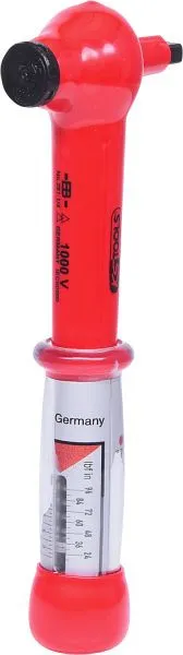 Mini chiave dinamometrica KS Tools 1/4" con isolamento protettivo e testa cricchetto reversibile 2-12Nm 117.1400