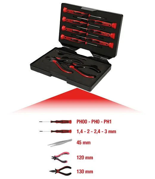 Set di strumenti di precisione KS Tools 10 pezzi 500.7180