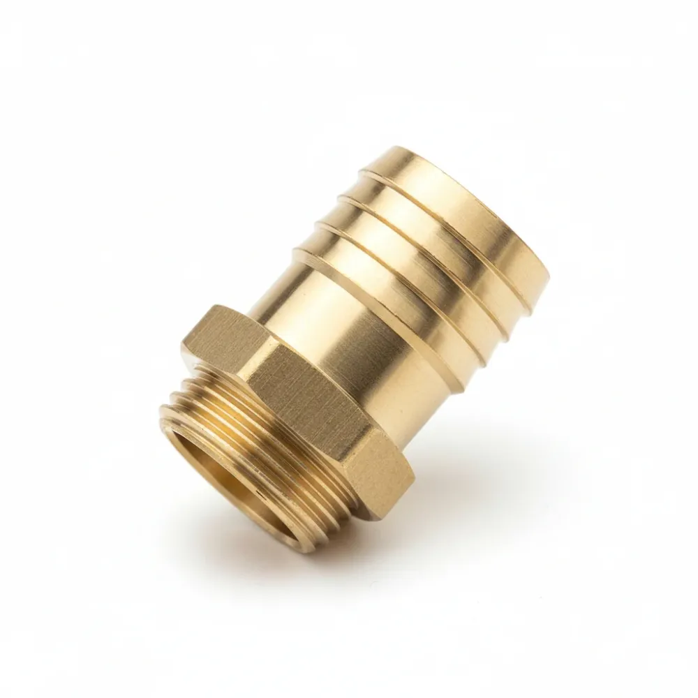 Raccordo Filettato E Portagomma Ottone- - Filetto M 1/2 Portagomma Ø Mm.20 - 10 Pezzi