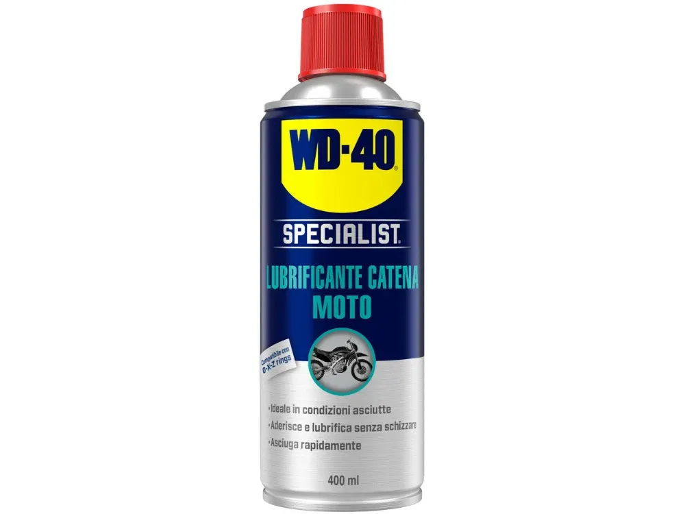 Spray WD-40 lubrificante catena moto