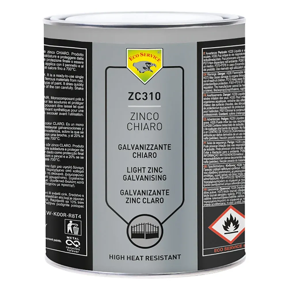 Antiruggine Protettiva 'Zinco Chiaro' Ml. 400 - Spray- 12 Pezzi - Eco Service