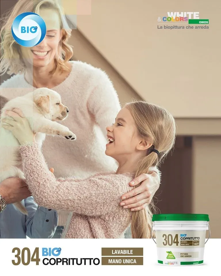 BIANCO 304 - COPRITUTTO, LAVABILE, TRASPIRANTE -12 LT