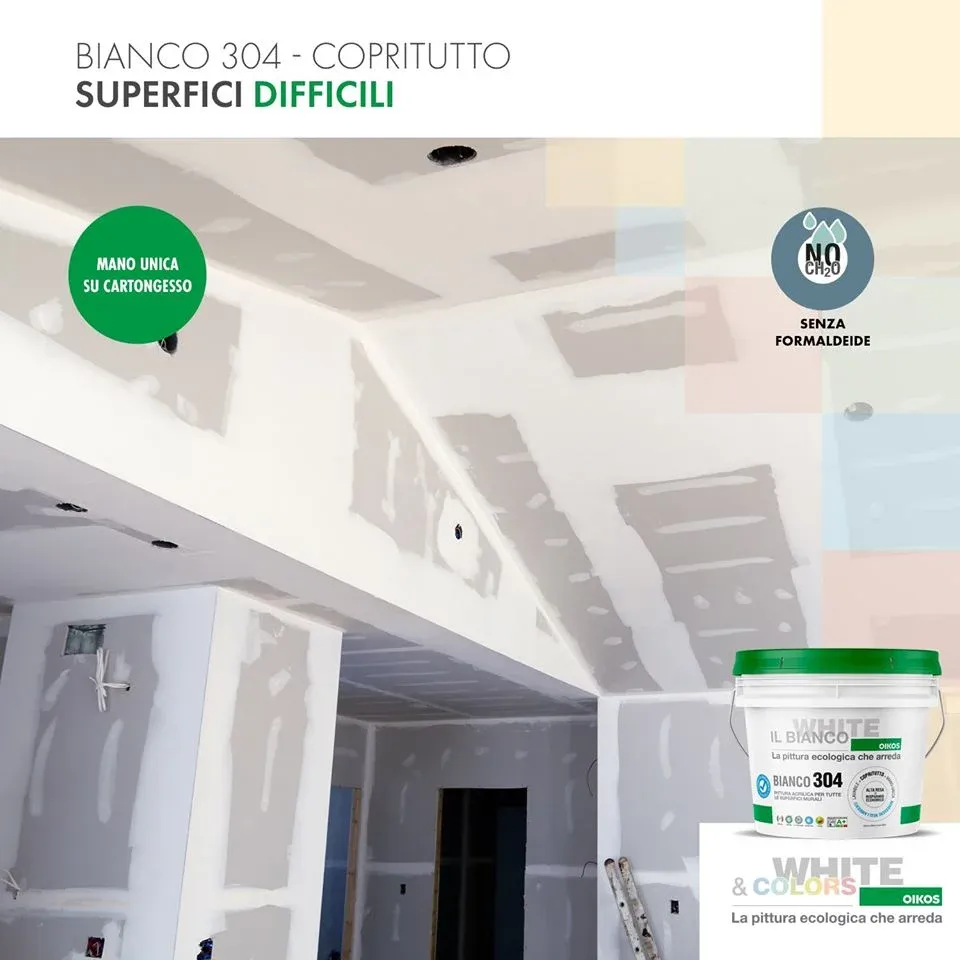 BIANCO 304 - COPRITUTTO, LAVABILE, TRASPIRANTE -12 LT