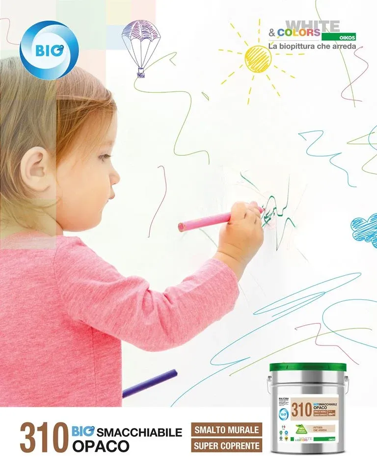 BIANCO 310 - SMALTO MURALE SMACCHIABILE OPACO - 12 LT