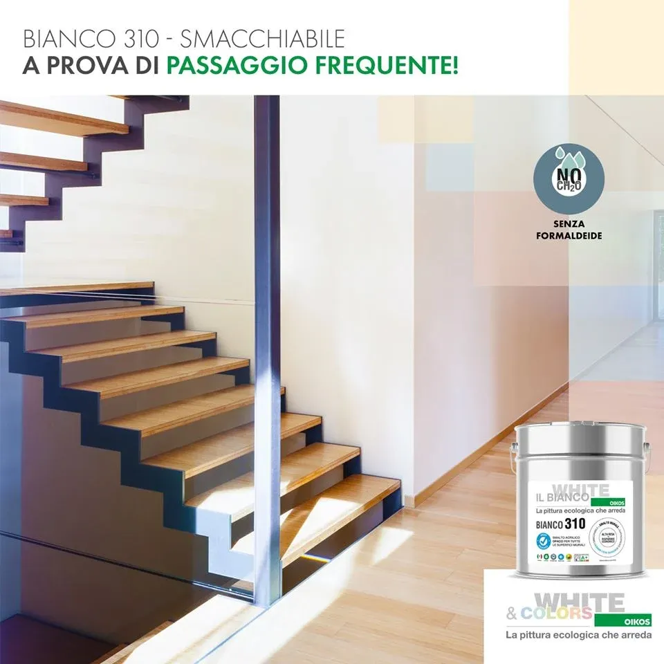 BIANCO 310 - SMALTO MURALE SMACCHIABILE OPACO - 12 LT