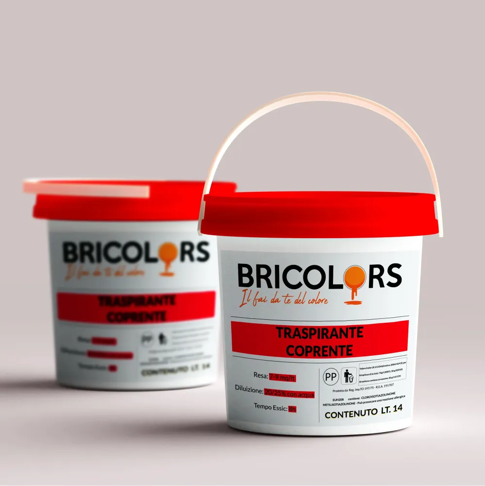 BRICOLORS IDROPITTURA TRASPIRANTE COPRENTE - 14 LT BIANCO