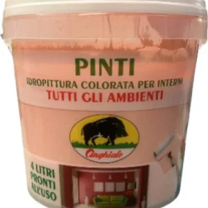 CINGHIALE - IDROPITTURA PRONTA COLORATA 4 LT ROSA REGALE