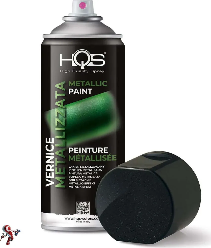 HQS Bomboletta di Vernice Spray 400ml Nero Metallizzato