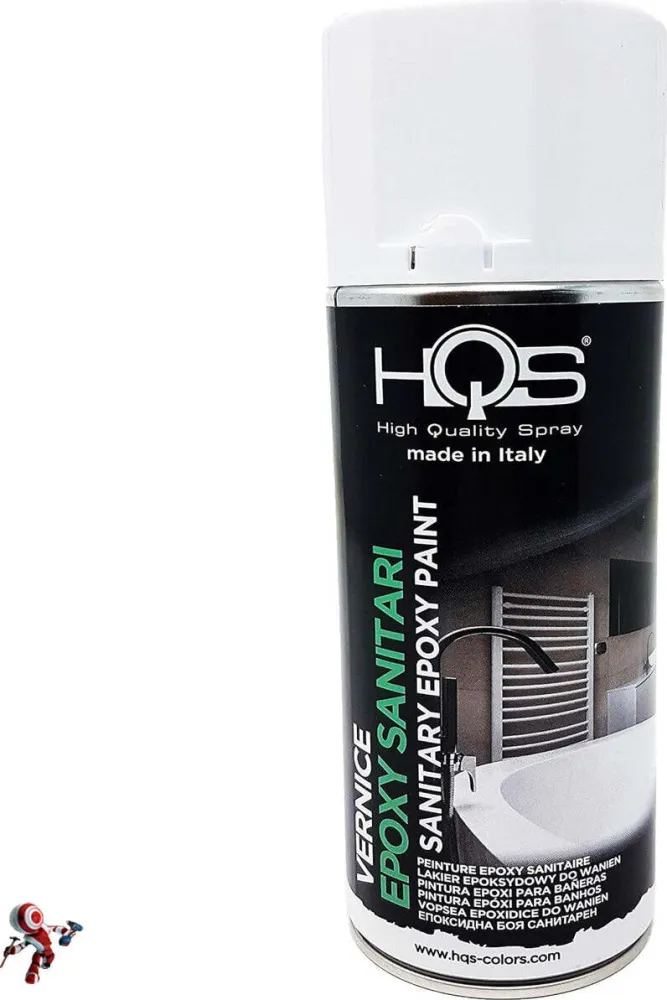 HQS Bomboletta di Vernice Spray per Sanitari Bianco Lucido 400 ml