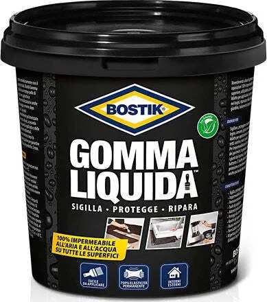 Idropittura per muro Uhu Bostik 6310770 Gomma Liquida Nero