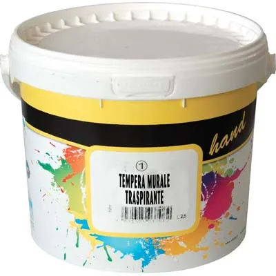Idropittura Tempera Murale Hand - Bianco Lt 2,5- 2 Pezzi