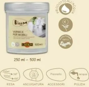 LIBERON - VERNICE PER MOBILI BIANCO DI TITANIO 500ML LINEA BLOOM