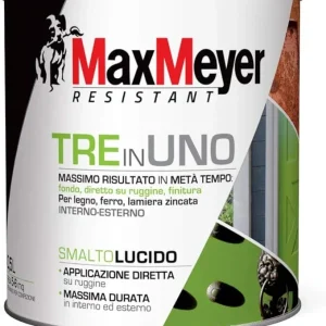 MAX MEYER - SMALTO ANTIRUGGINE 3 IN1 ROSSO LUCIDO 500ML