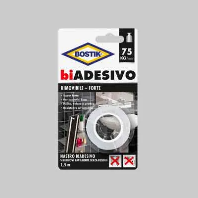 NASTRO BIADESIVO 'RIMOVIBILE-FORTE' BOSTIK mm 19x1,5mt. Prezzo per Pezzo.