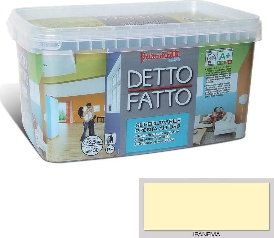 PARAMATTI DETTO FATTO PITTURA ACRILICA SUPERLAVABILE 2.5LT IPANEMA