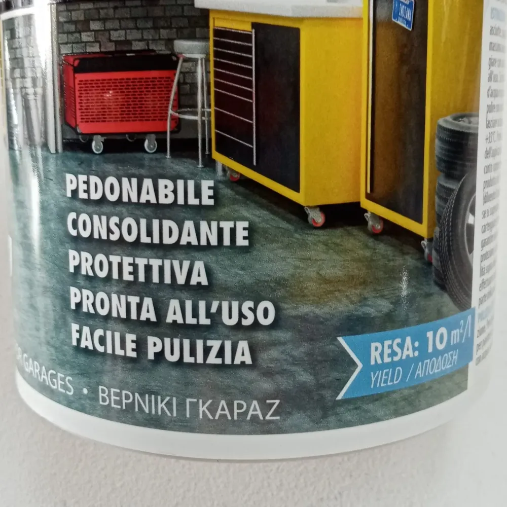 Saratoga 750ml vernice grigia per pavimenti di box garage laboratori cantine seminterrati