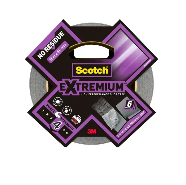 SCOTCH - 7100326782 - Nastro adesivo Extra resistente No residui - 4,8 cm x 18 m - nero - Scotch - 92064 - Conf. da 1 Pz.