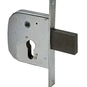 serratura da infilare per cancelli art. 42312 cisa e50 - scatola 84,5x95 mm