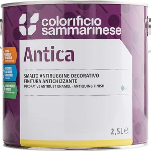 SMALTO ANTIRUGGINE 'ANTICA' Lt. 0,750 grana grossa - argento Colorificio Sammarinese