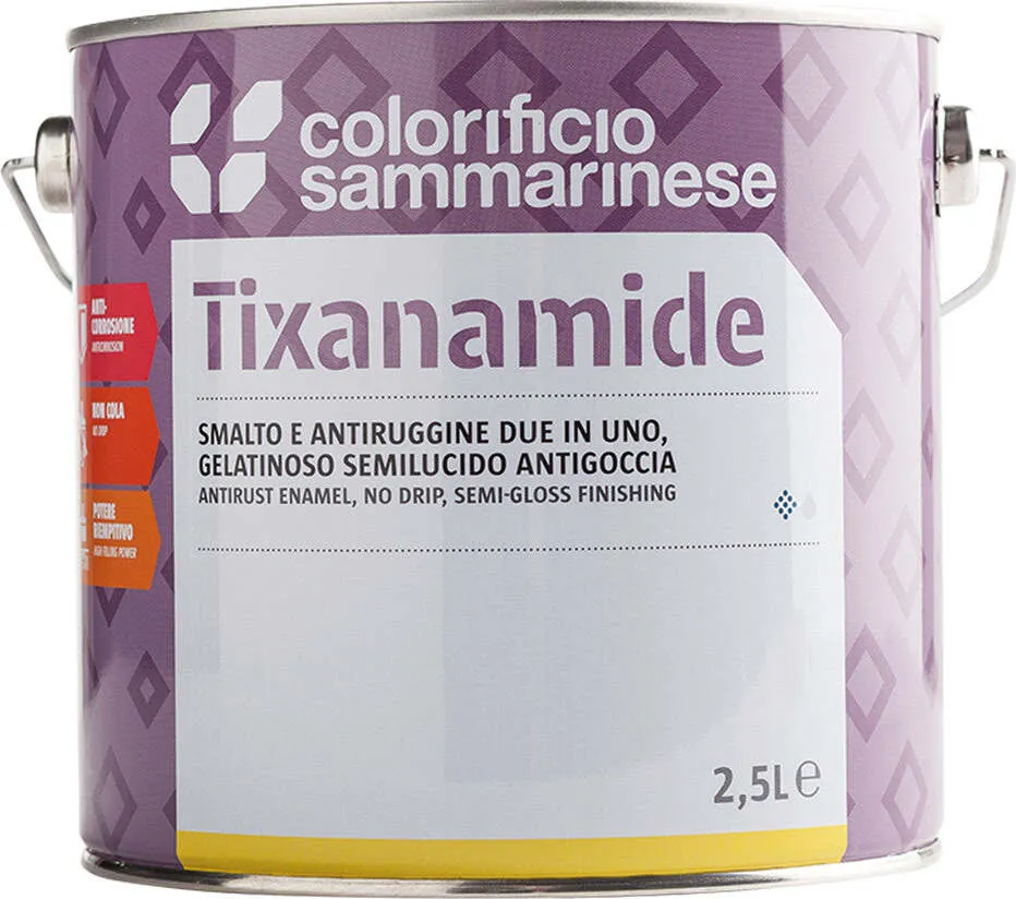 SMALTO ANTIRUGGINE 'TIXANAMIDE' Lt. 0,750 Bianco Colorificio Sammarinese