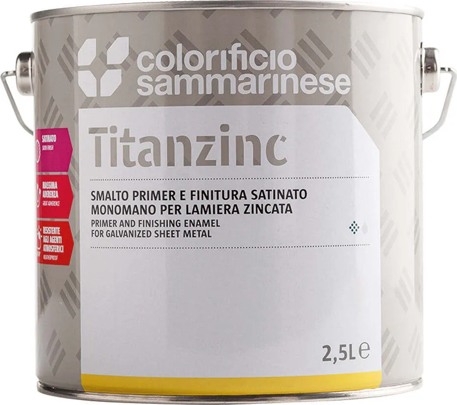SMALTO SINTETICO RIEMPITIVO 'TITANZINC' Lt. 0,750 Testa di moro Colorificio Sammarinese