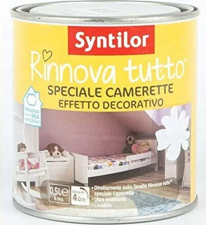SYNTILOR - RINNOVA TUTTO FINITURA SPECIALE CAMERETTE 0,50 LT INCOLORE PERLATO