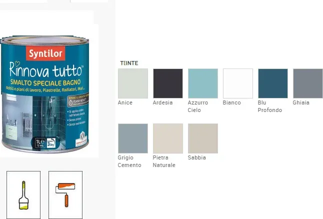 SYNTILOR - RINNOVA TUTTO SMALTO SPECIALE BAGNO 1LT SABBIA