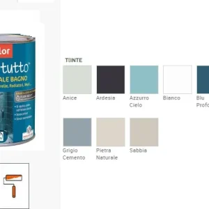 SYNTILOR - RINNOVA TUTTO SMALTO SPECIALE BAGNO 1LT GRIGIO