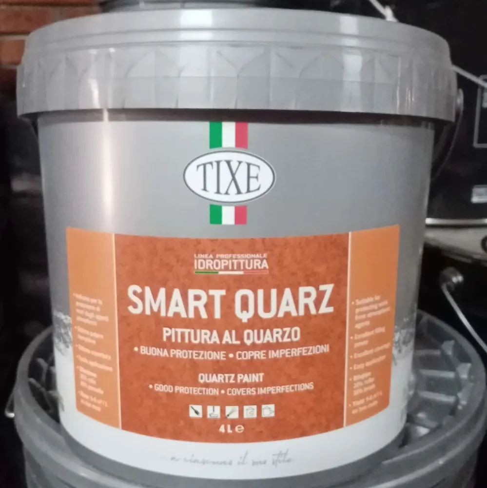 Tixe Smart Quarz 4lt idro pittura al quarzo acrilica bianca opaca grana fine alta copertura