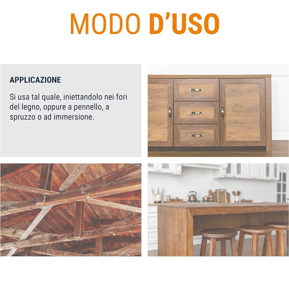 Trattamento Antitarlo Fungicida Per Legno 1l