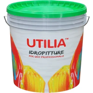 Utilia Idropittura Al Quarzo Liscio Col. Bianco Lt.14