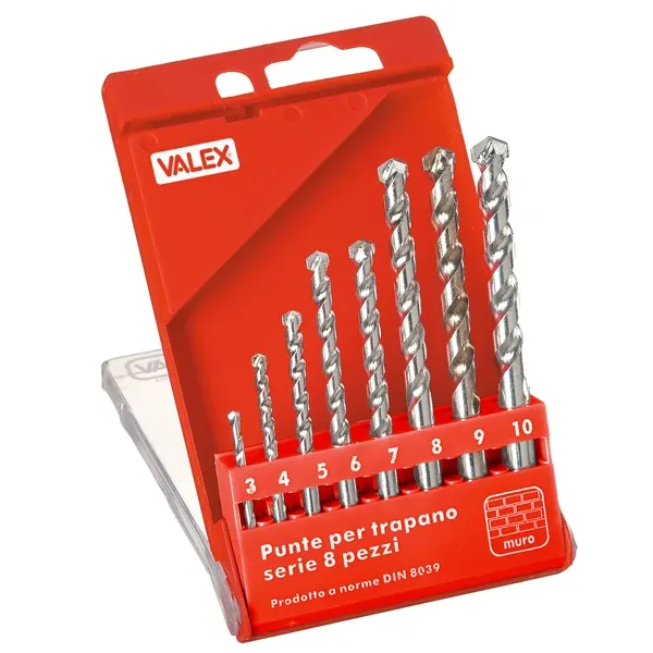 Valex - 1461158 - Punte da muro - misure assortite - Valex - conf. 8 pezzi - 101906 - Conf. da 1 Pz.