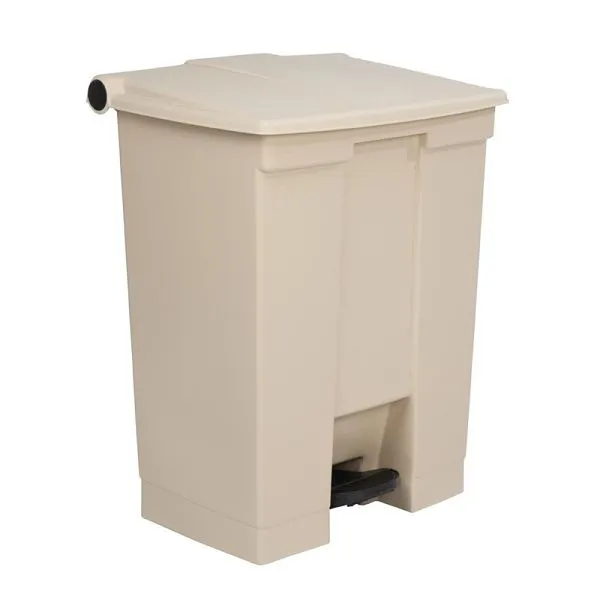 Pattumiera pedale Rubbermaid Step On panna 68L L374 con Filtro Carbone Attivo