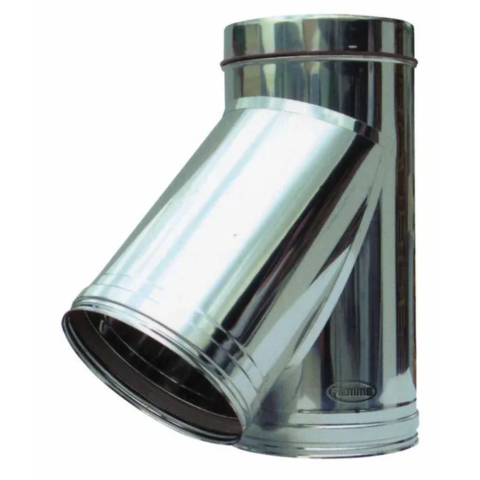 Raccordo Y per Tubo Stufa acciaio inox Piemme Speedy art.08 45° Ø 250mm