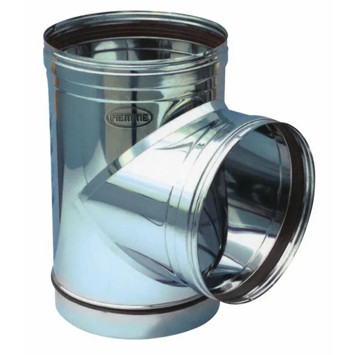 Raccordo T per Tubo Stufa acciaio inox Piemme Speedy art.09 90? ? 250mm