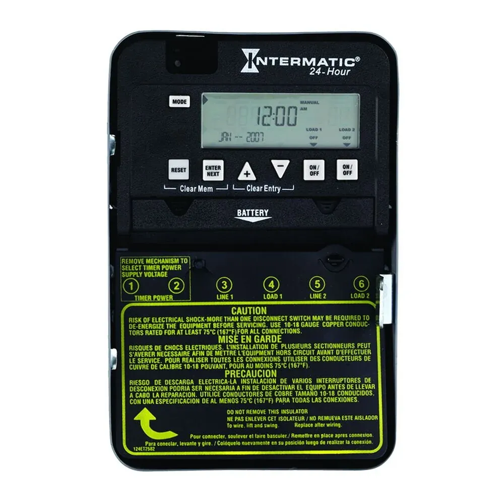 Intermatic - ET1125C - 24-Hour 2-Circuit Electronic Control,120-277 VAC