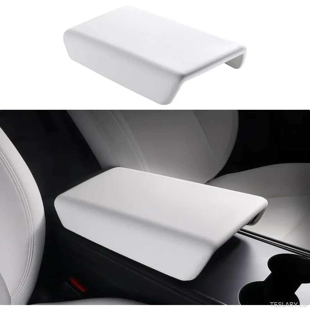 per Tesla Modello 3/Y (2019-2024) Coperchio console del centro bianco-PAD PROTTOCOLO DI CONTROST TPE non slip, Accessorio...