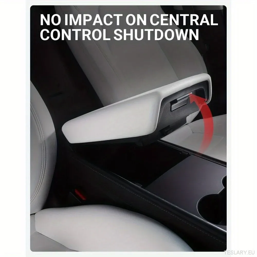per Tesla Modello 3/Y (2019-2024) Coperchio console del centro bianco-PAD PROTTOCOLO DI CONTROST TPE non slip, Accessorio...