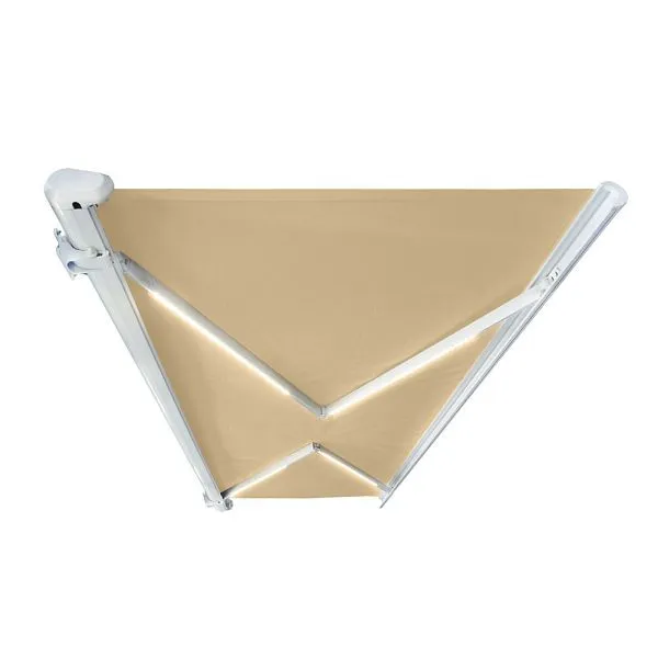 Tenda da sole cassonetto completa HOME DELUXE LED ELOS - 395 x 300 cm colore sabbia 22426