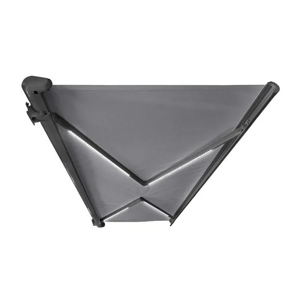 Tenda da sole cassonetto completa HOME DELUXE LED ELOS - 395 x 250 cm antracite 49433