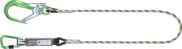 Cordino Kratos con assorbitore di energia corda Kernmantel 12 m con moschettoni alluminio verde FA3051212