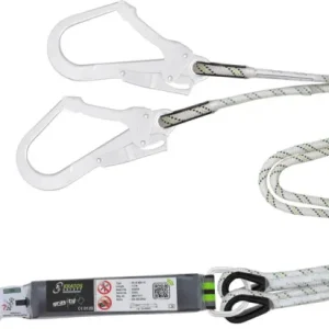 Cordino Kratos Y con assorbitore di energia corda kernmantel da 1 m con moschettone FA5010117 e 2 x FA5020755 FA3060010