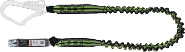 Cordino Kratos fettuccia elastica con assorbitore di energia 180 m con moschettone FA5020755 FA3070220