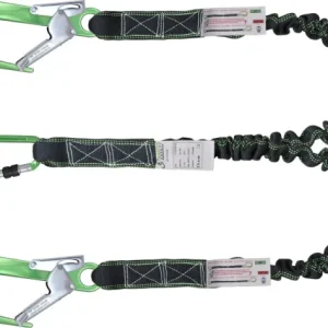 Kratos Lanyard Y fettuccia elastica con assorbitore di energia 2 m con moschettone FA5010522B e FA5021860 FA30100020