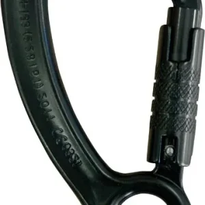 Moschettone Skylotec con blocco trilock nero STAK TRI alluminio HMS 22 kN arancione H-133
