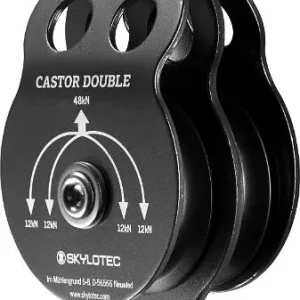 Skylotec carrucola doppia con occhiello CASTOR DOUBLE moschettone 2.5m FS90 H-202