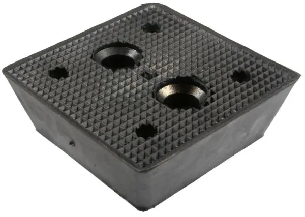Blocco trapezoidale gomma uni H50xL150xL150mm adatto per Autop Becker con manopole 100381 Busching