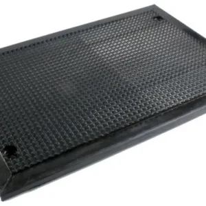 Piastra passante gomma uni H13xL260xL380mm adatta per Becker con manopole 100387 Busching