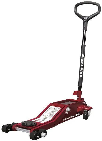 Cric carrello da officina Kraftwerk 2 tonnellate extra piatto e un'altezza di sollevamento da 76 510 mm 38102